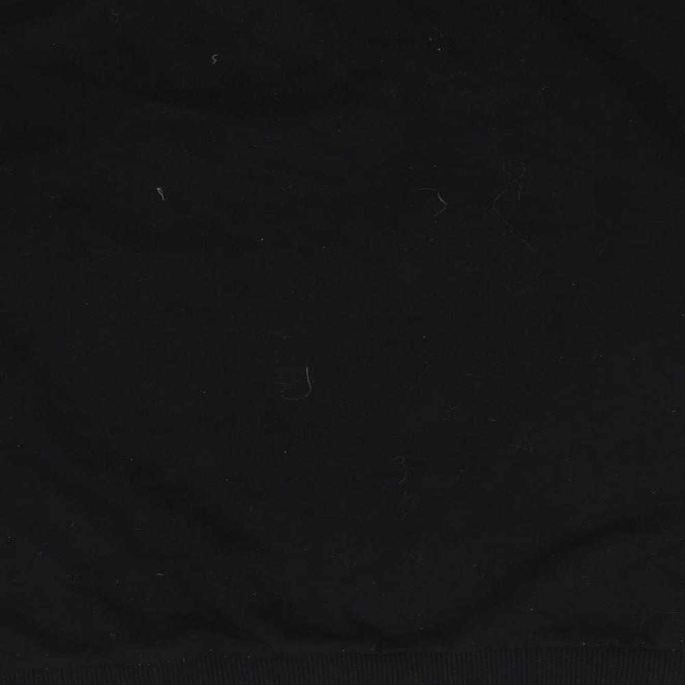 Disney by Atmosphere Womens Black Animal Print Polyester Pullover Sweatshirt Size 12   - Embossed Mickey Mouse Oh Mickey