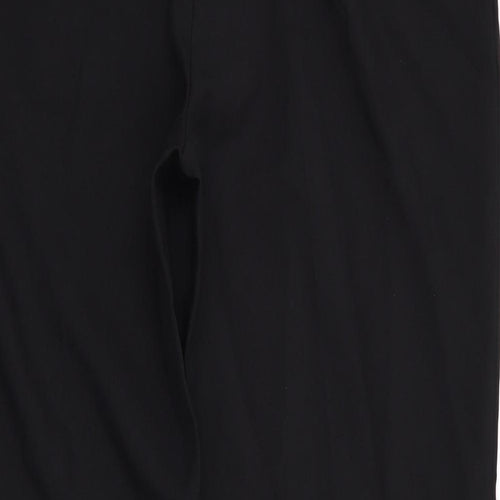 Papaya Womens Black  Polyester Trousers  Size 16 L29 in Regular  - Wide Legged