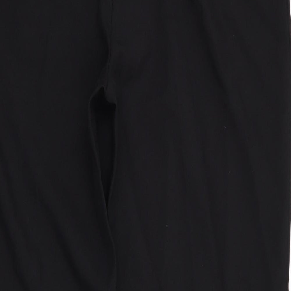 Papaya Womens Black  Polyester Trousers  Size 16 L29 in Regular  - Wide Legged
