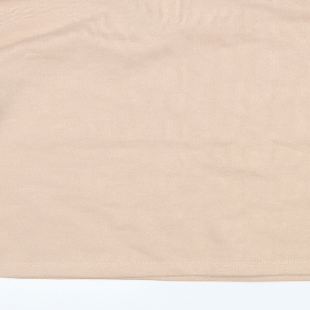 Chelsea Peers Womens Beige  Cotton Pullover Sweatshirt Size S   - Cropped