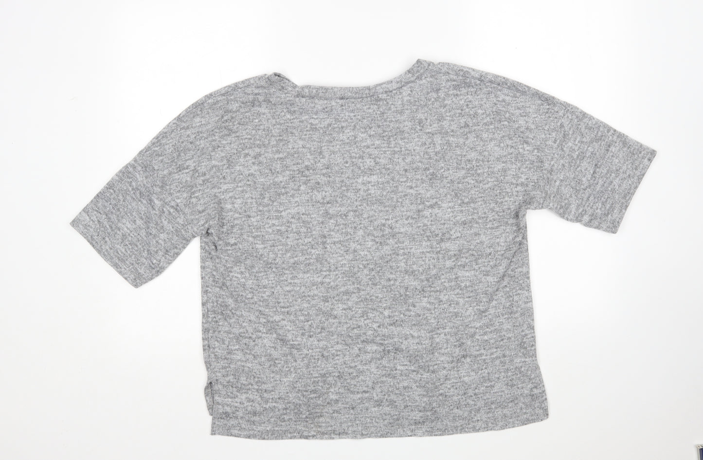 Bellambia Womens Grey Round Neck  Polyester Pullover Jumper Size L
