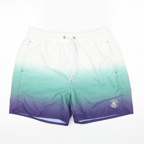 Tridagna Mens Multicoloured  Polyester Athletic Shorts Size L L6 in Regular  - SWIM SHORTS