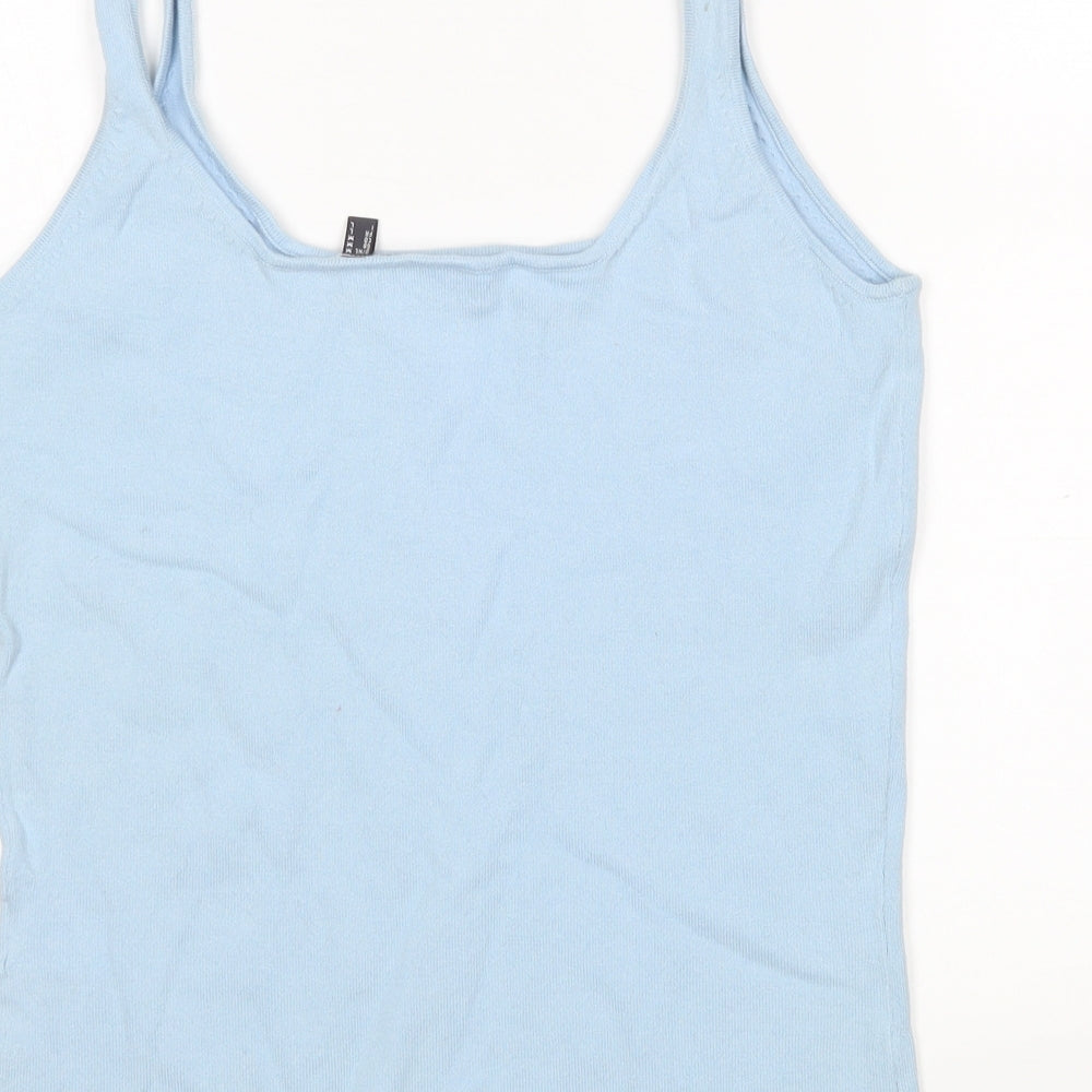Mexx Womens Blue Round Neck  Polyamide Vest Jumper Size M