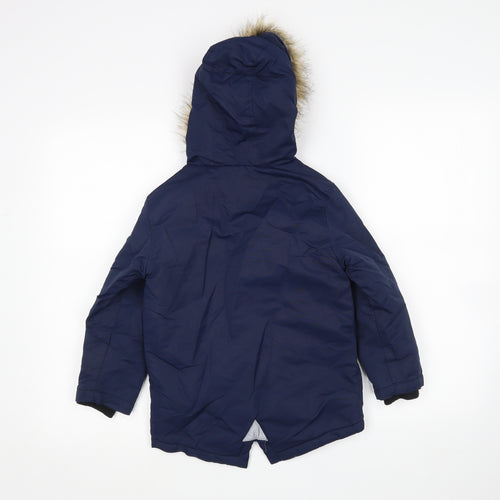 Primark Boys Blue   Parka Coat Size 5-6 Years