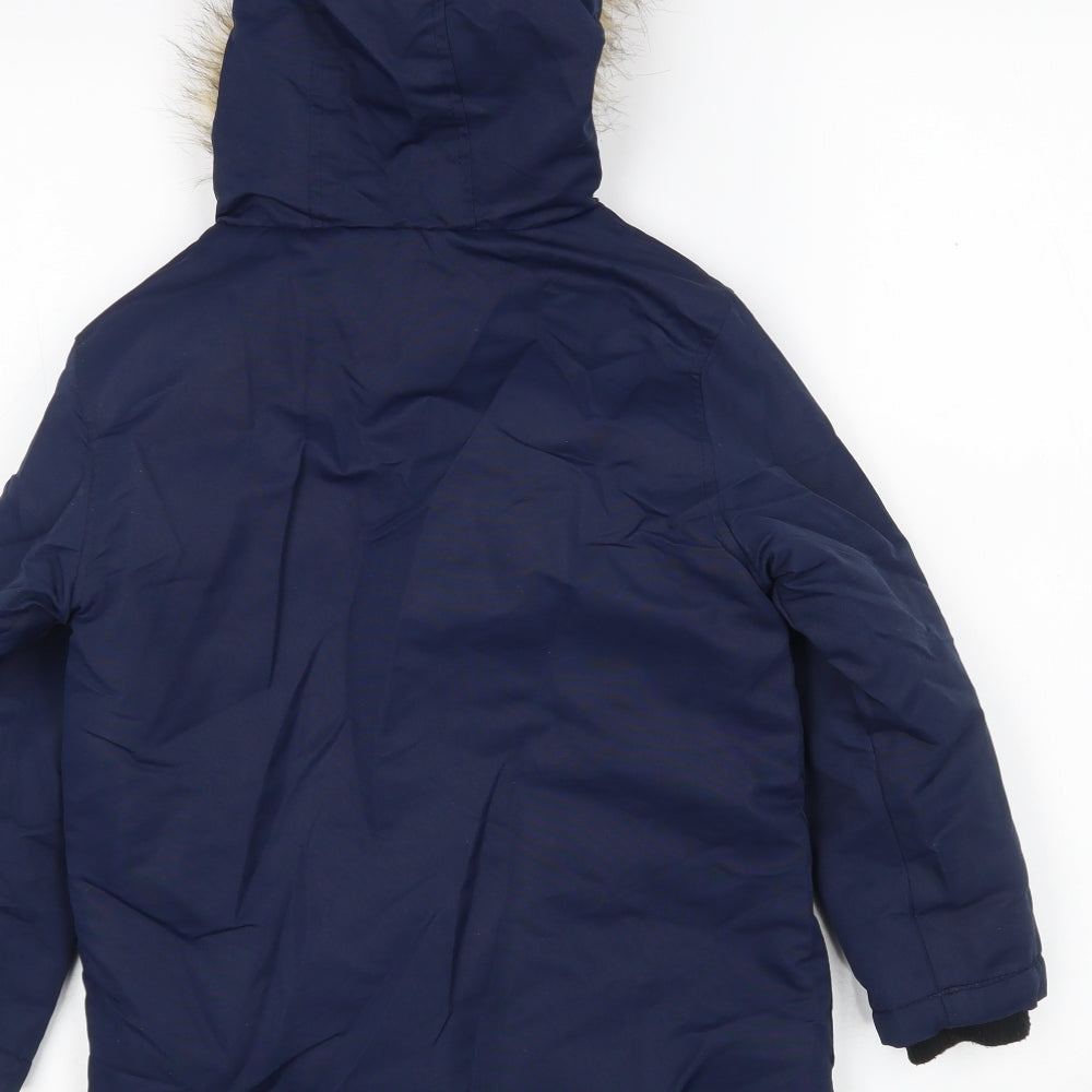 Primark Boys Blue   Parka Coat Size 5-6 Years