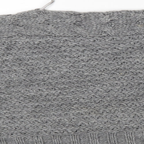 M&S Mens Grey Round Neck  Acrylic Pullover Jumper Size L