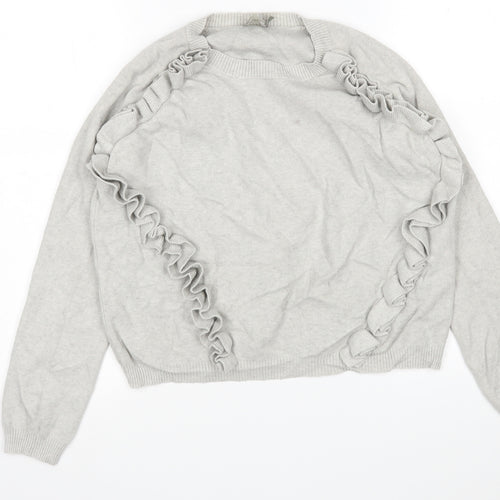 ASOS Womens Grey Round Neck  Viscose Pullover Jumper Size 8