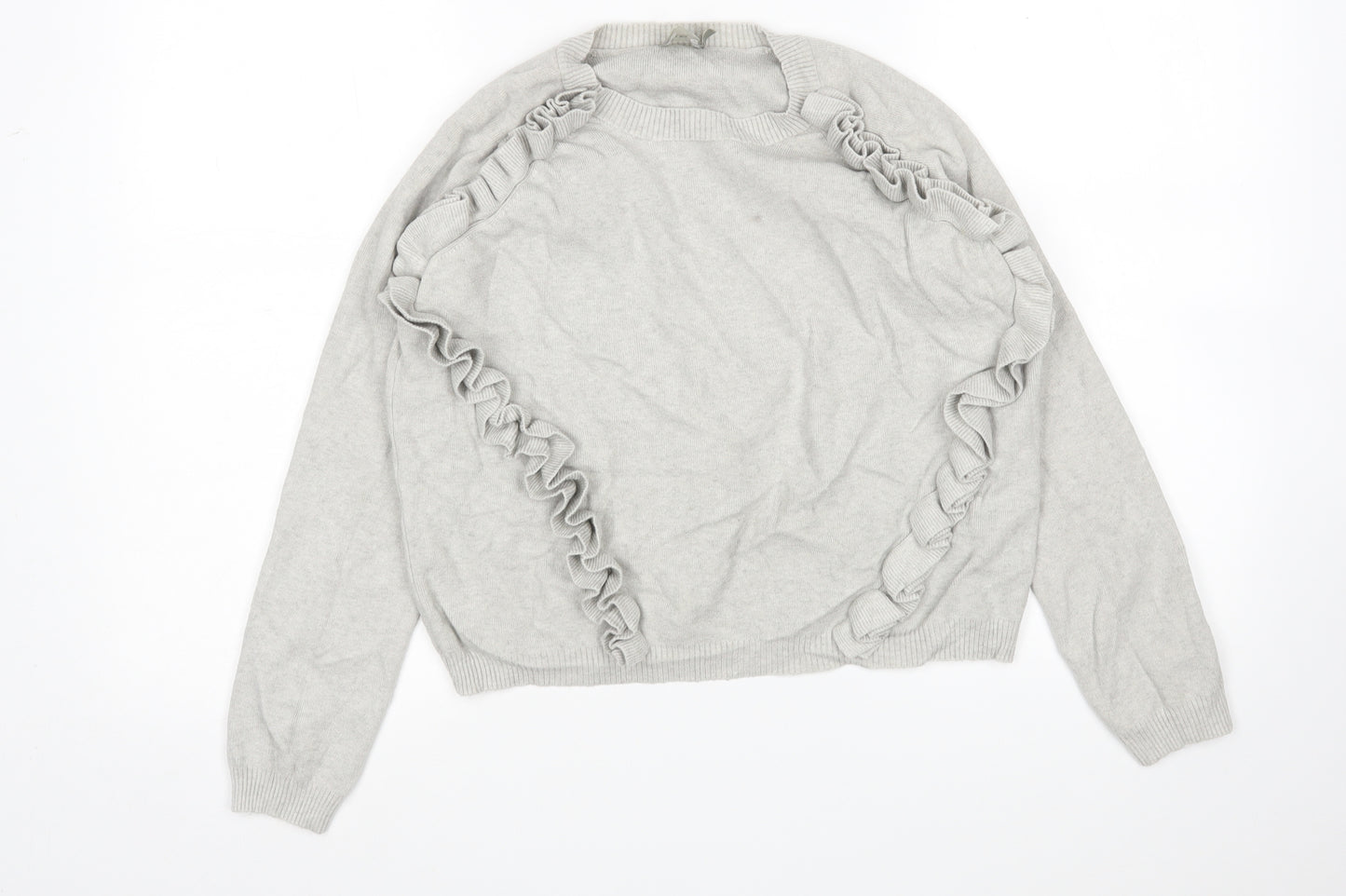 ASOS Womens Grey Round Neck  Viscose Pullover Jumper Size 8