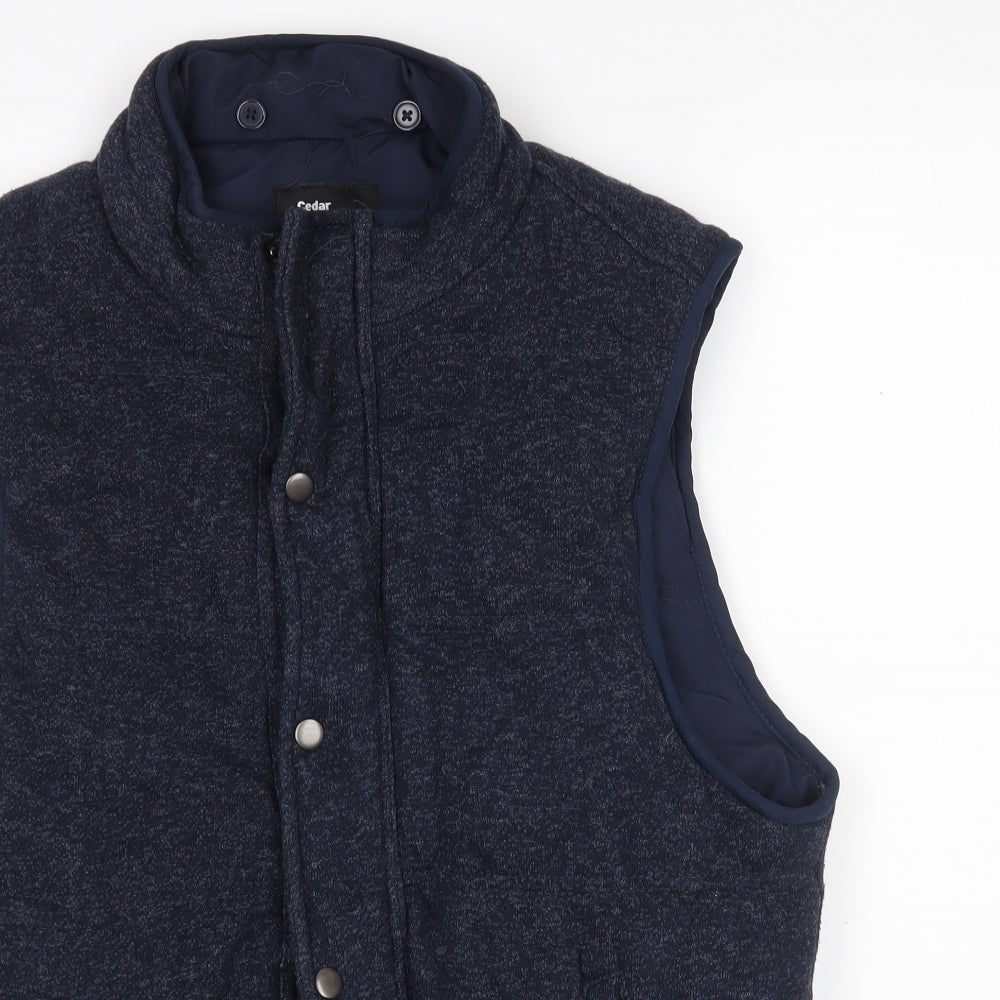 Cedar Wood State Mens Blue   Gilet Coat Size S