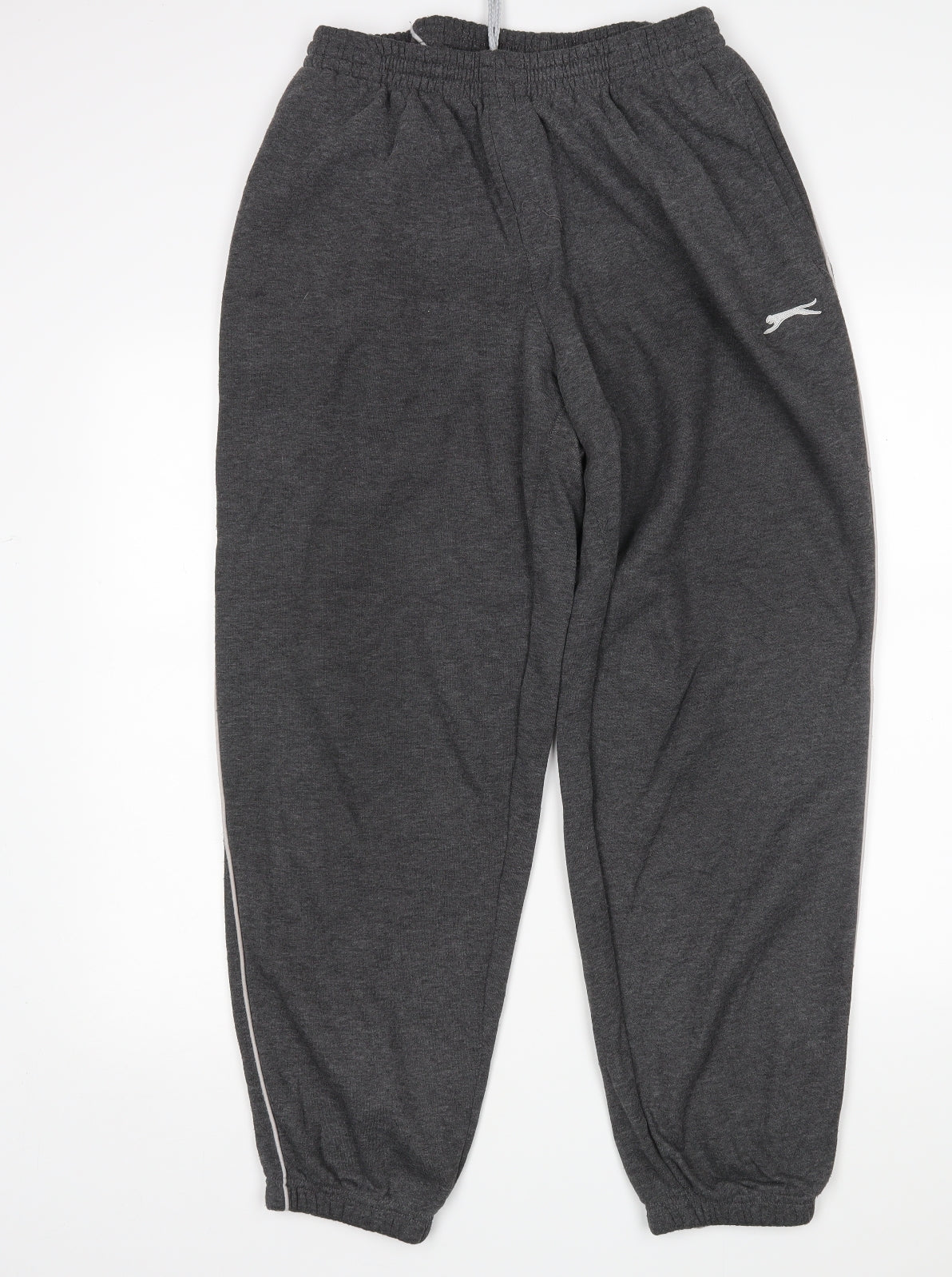 Slazanger Mens Grey  Cotton Sweatpants Trousers Size L L28 in Regular