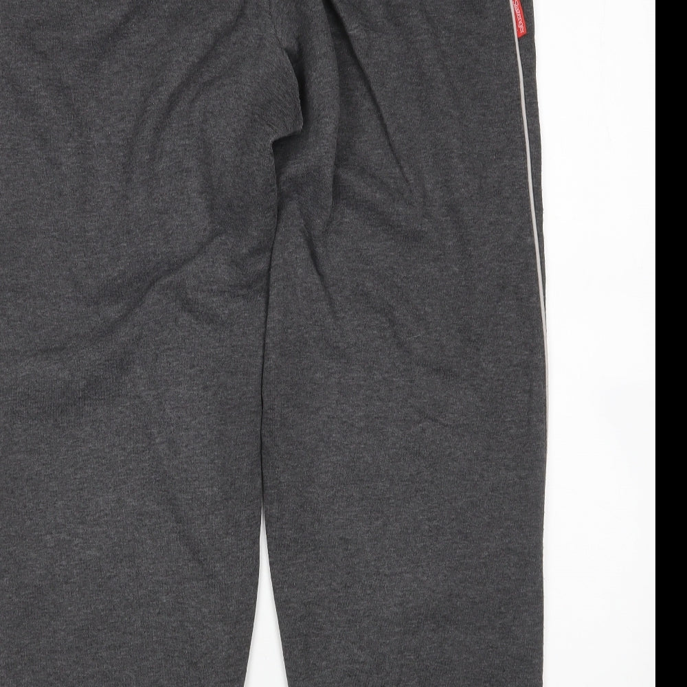 Slazanger Mens Grey  Cotton Sweatpants Trousers Size L L28 in Regular