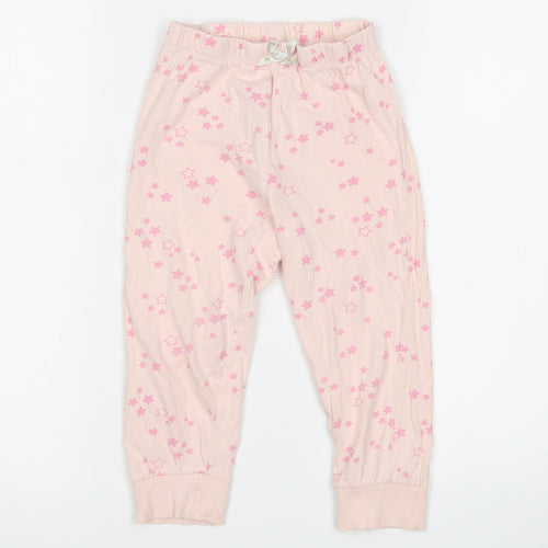 Primark Girls Pink Polka Dot Cotton  Pyjama Pants Size 2-3 Years