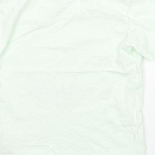 Primark Girls Green  Cotton Basic T-Shirt Size 2-3 Years Round Neck