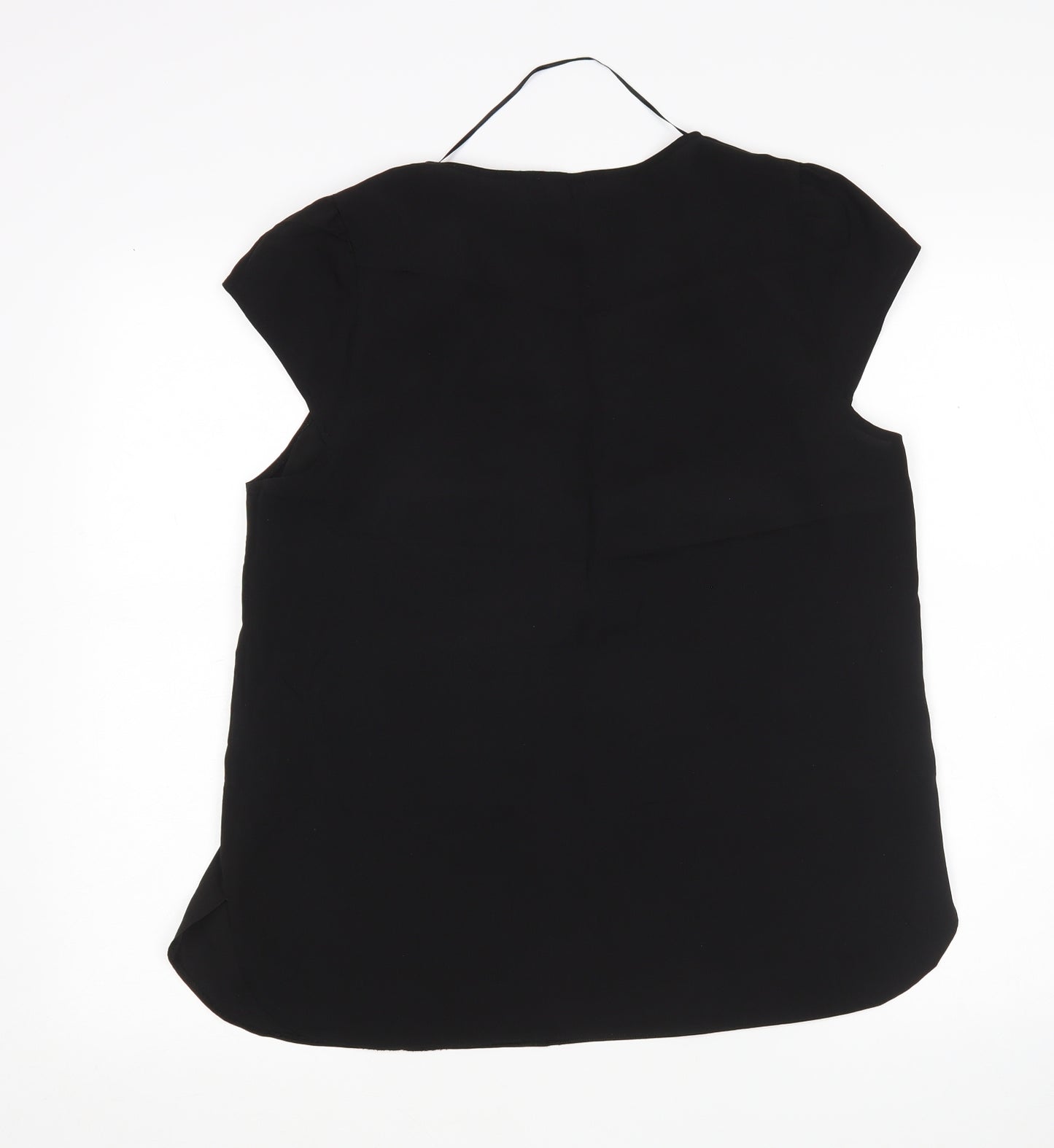 Atmosphere  Womens Black  Polyester Basic Blouse Size 14 V-Neck