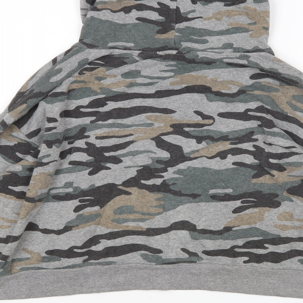 FOREVER 21 Womens Multicoloured Camouflage Cotton Pullover Hoodie Size L