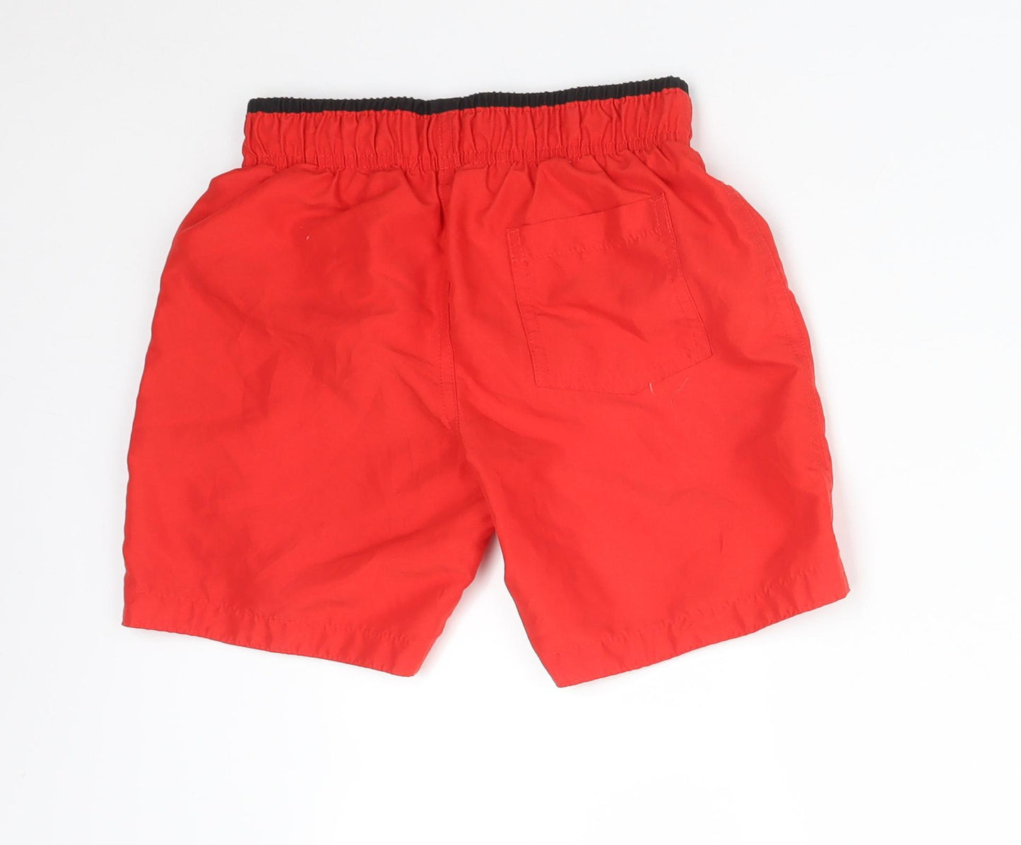 Primark Boys Red  Polyester Bermuda Shorts Size 6-7 Years  Regular  - SWIMMING SHORTS