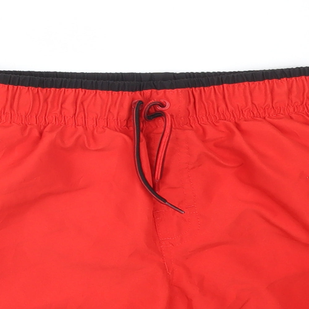 Primark Boys Red  Polyester Bermuda Shorts Size 6-7 Years  Regular  - SWIMMING SHORTS