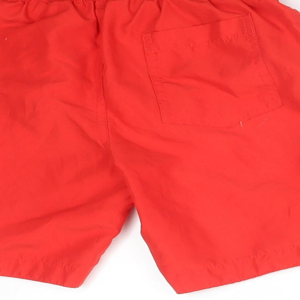 Primark Boys Red  Polyester Bermuda Shorts Size 6-7 Years  Regular  - SWIMMING SHORTS