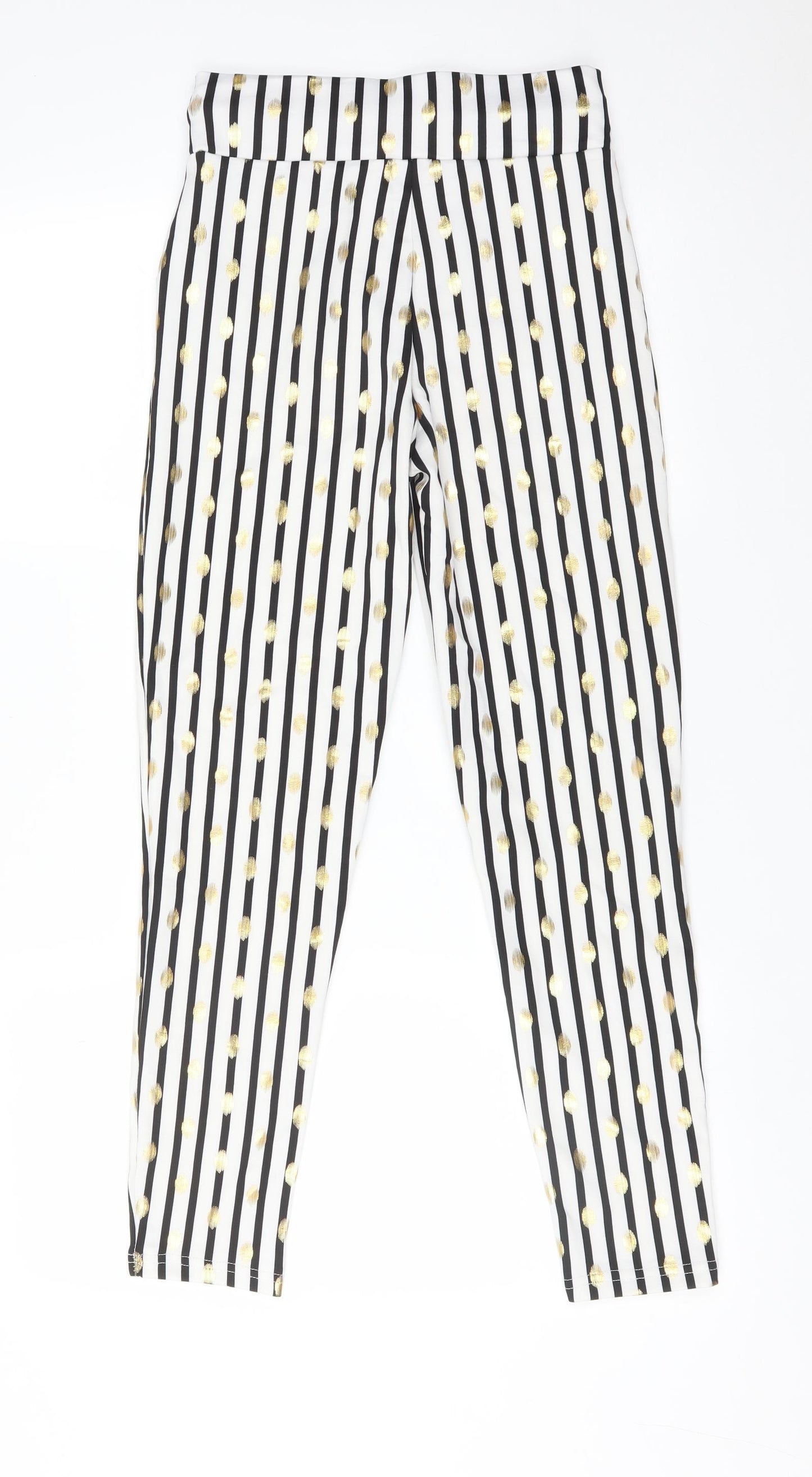Preworn Womens Multicoloured Striped Polyamide  Trousers Size M L27 in Regular