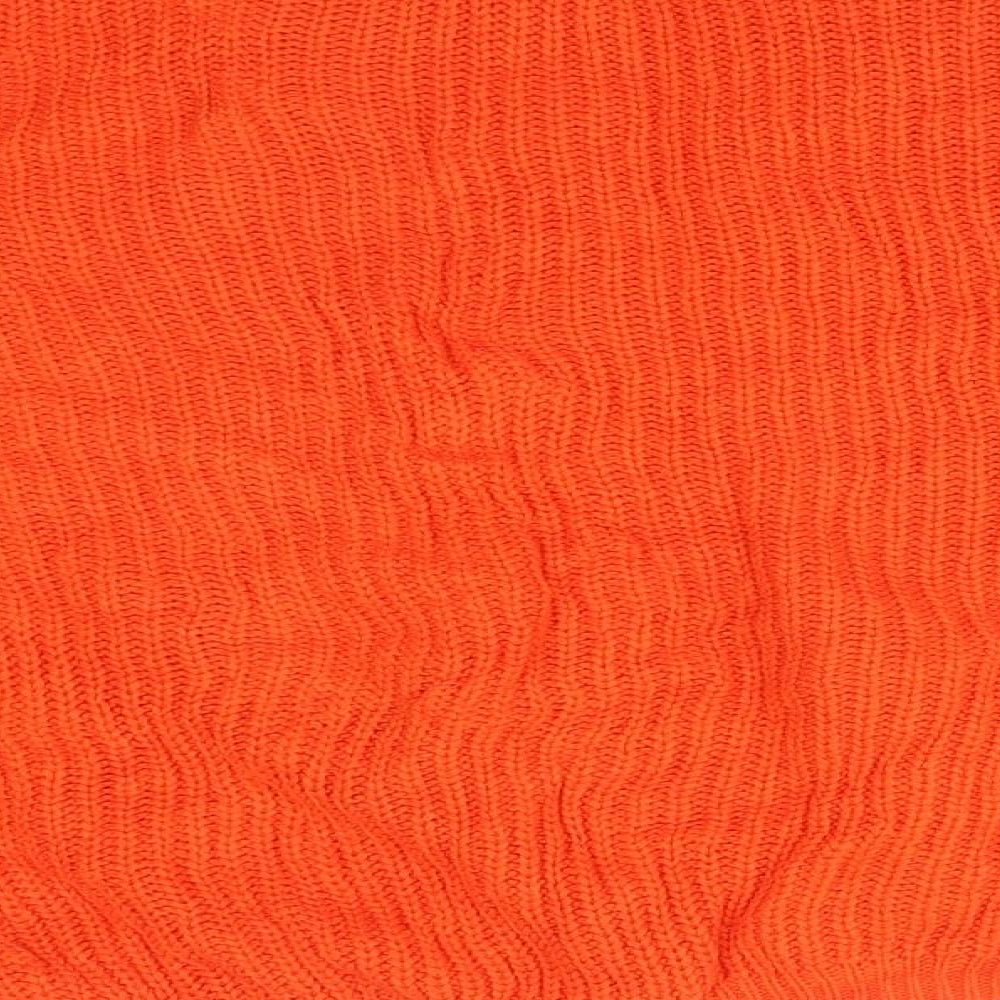 Peacocks Womens Orange  Acrylic Pullover Sweatshirt Size L