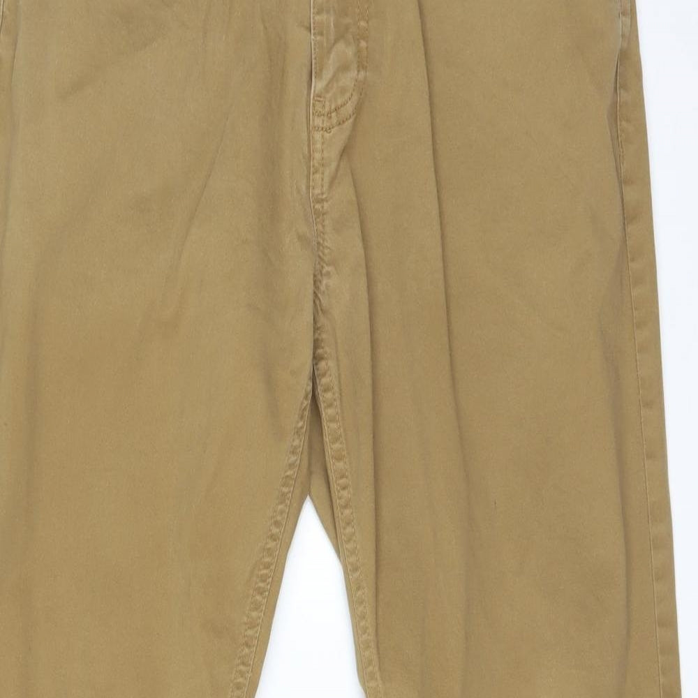 NEXT Mens Brown  Cotton Straight Jeans Size 32 L31 in Slim