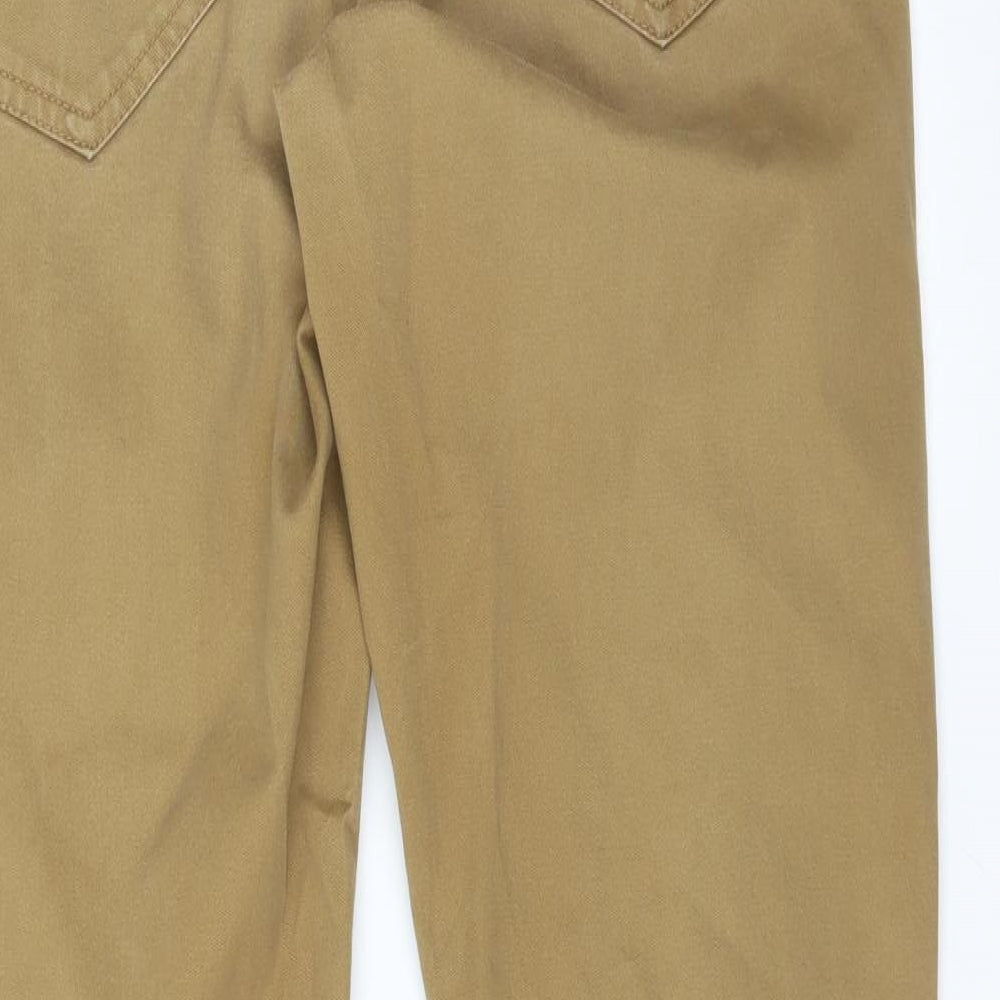 NEXT Mens Brown  Cotton Straight Jeans Size 32 L31 in Slim