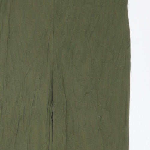 PRETTYLITTLETHING Womens Green  Viscose  Leggings Size 16 L28 in