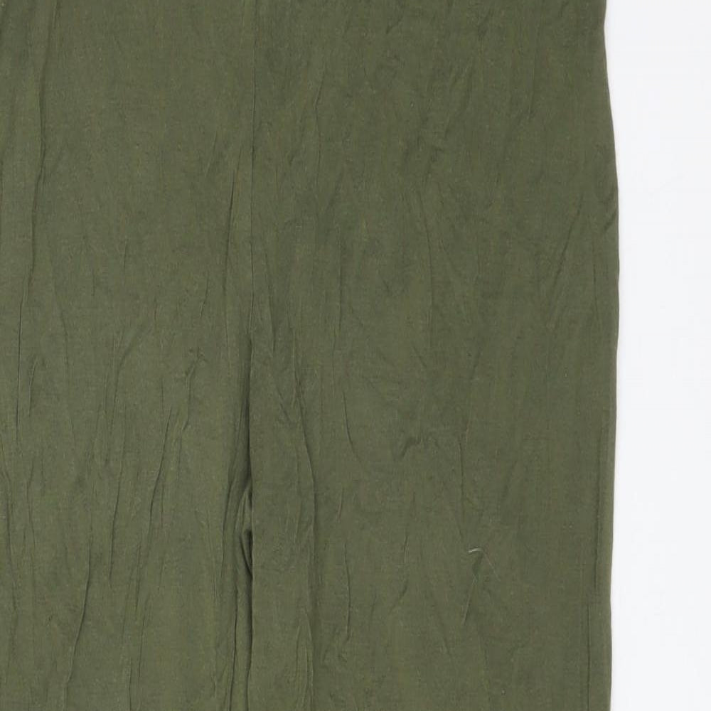 PRETTYLITTLETHING Womens Green  Viscose  Leggings Size 16 L28 in