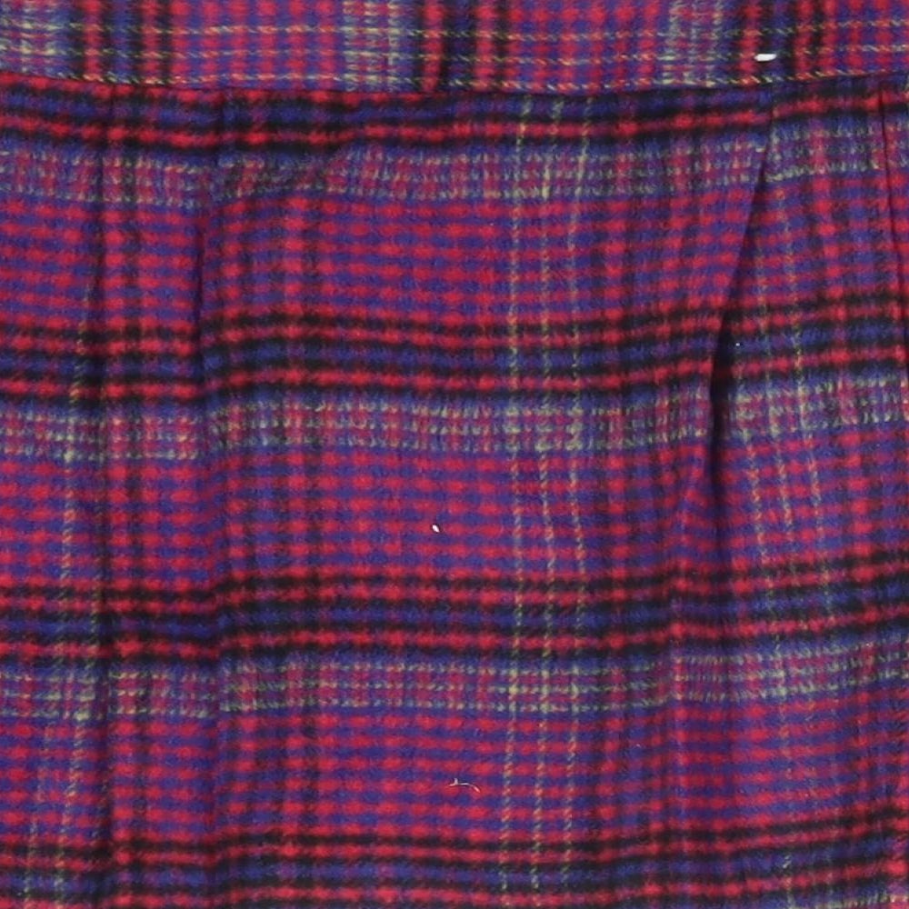 NEXT Girls Multicoloured Check Polyester Pleated Skirt Size 7 Years  Regular