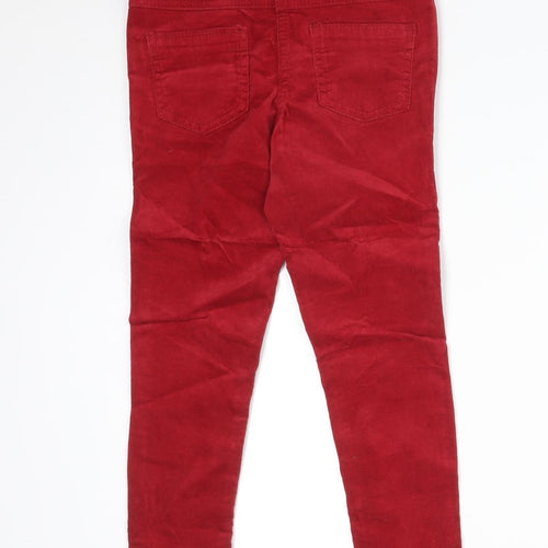 NEXT Girls Red  Cotton Straight Jeans Size 7 Years  Regular