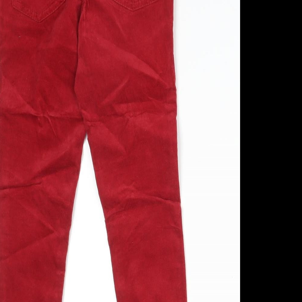 NEXT Girls Red  Cotton Straight Jeans Size 7 Years  Regular