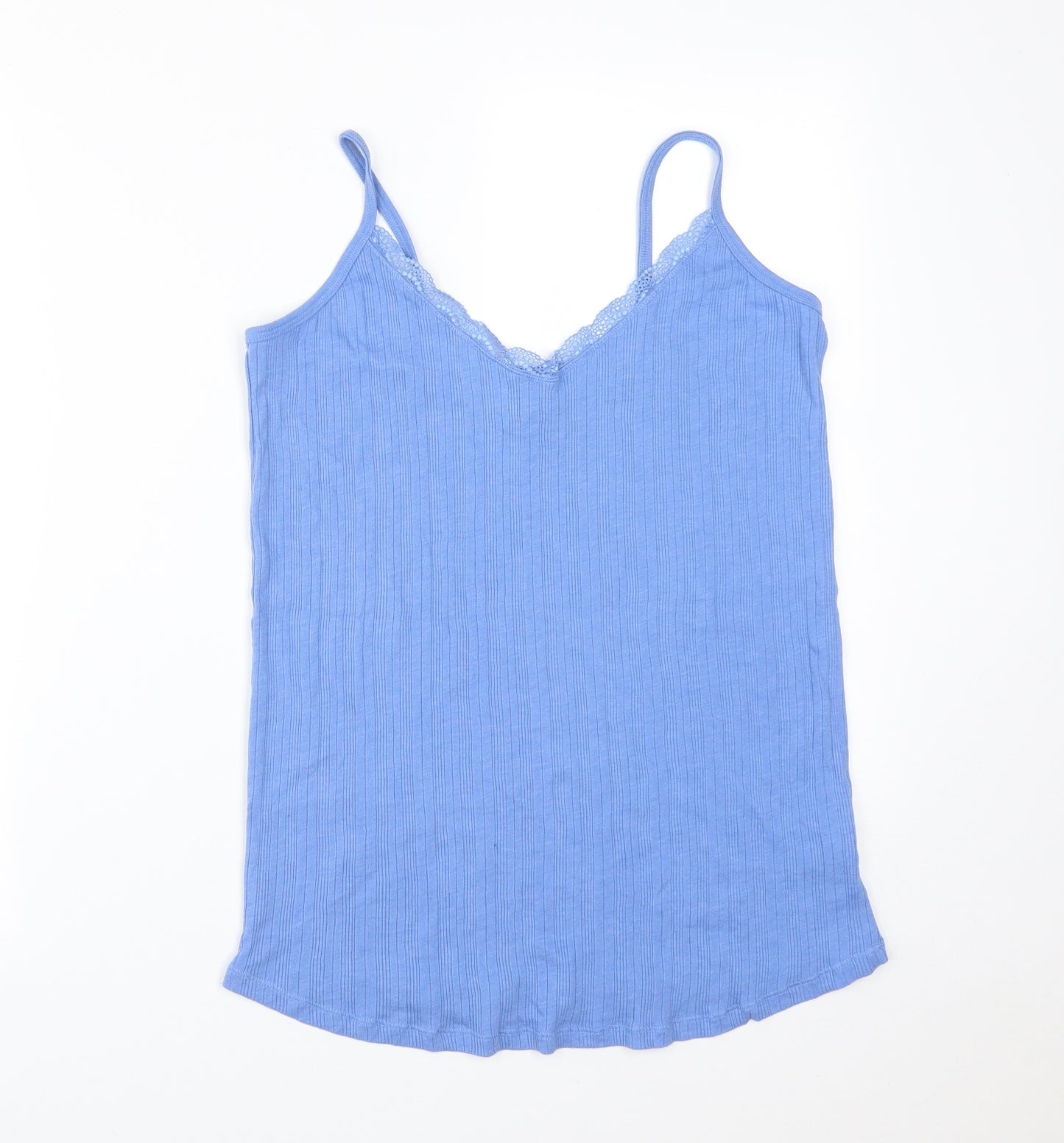 F&F Womens Blue Striped Cotton  Pyjama Top Size 22