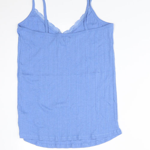 F&F Womens Blue Striped Cotton  Pyjama Top Size 22