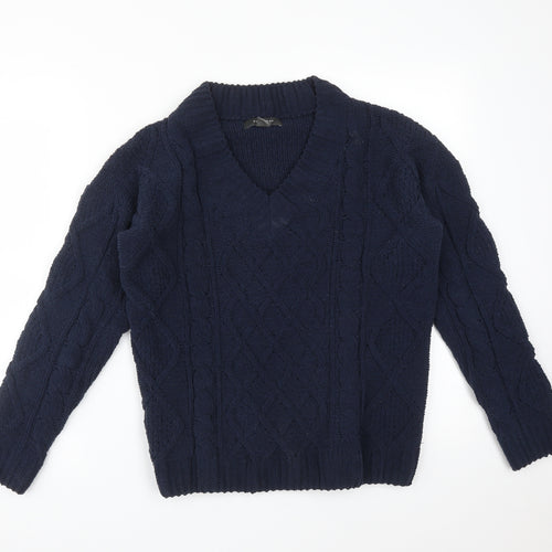 Primark Mens Blue Striped Polyester Pullover Sweatshirt Size S