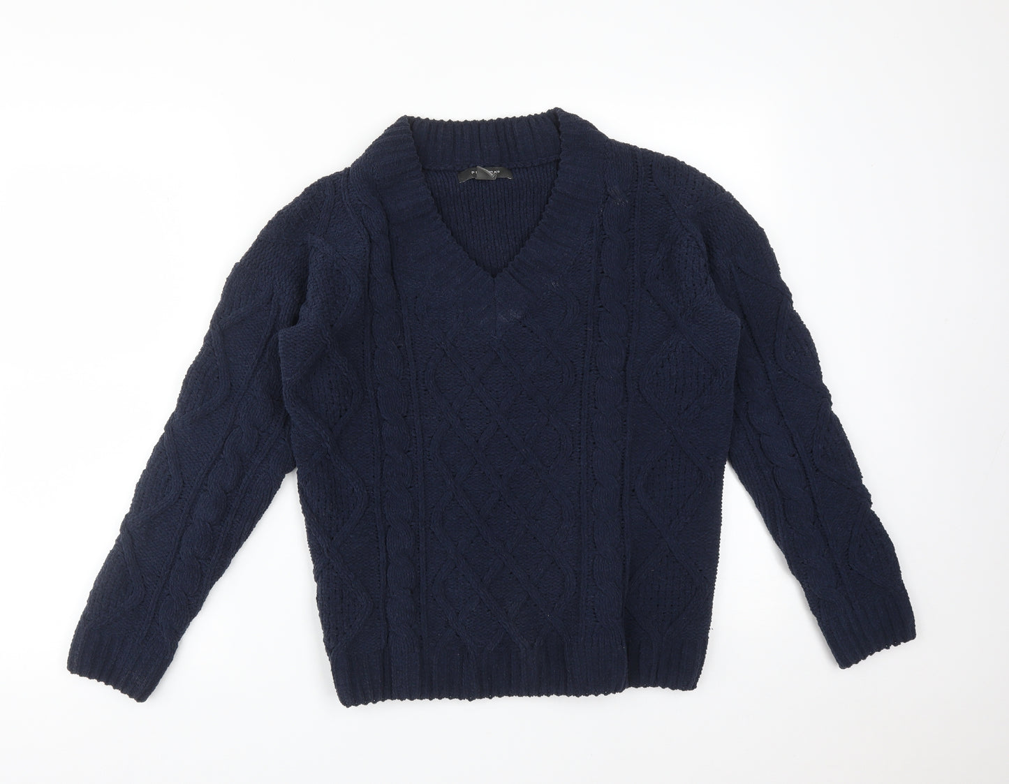 Primark Mens Blue Striped Polyester Pullover Sweatshirt Size S