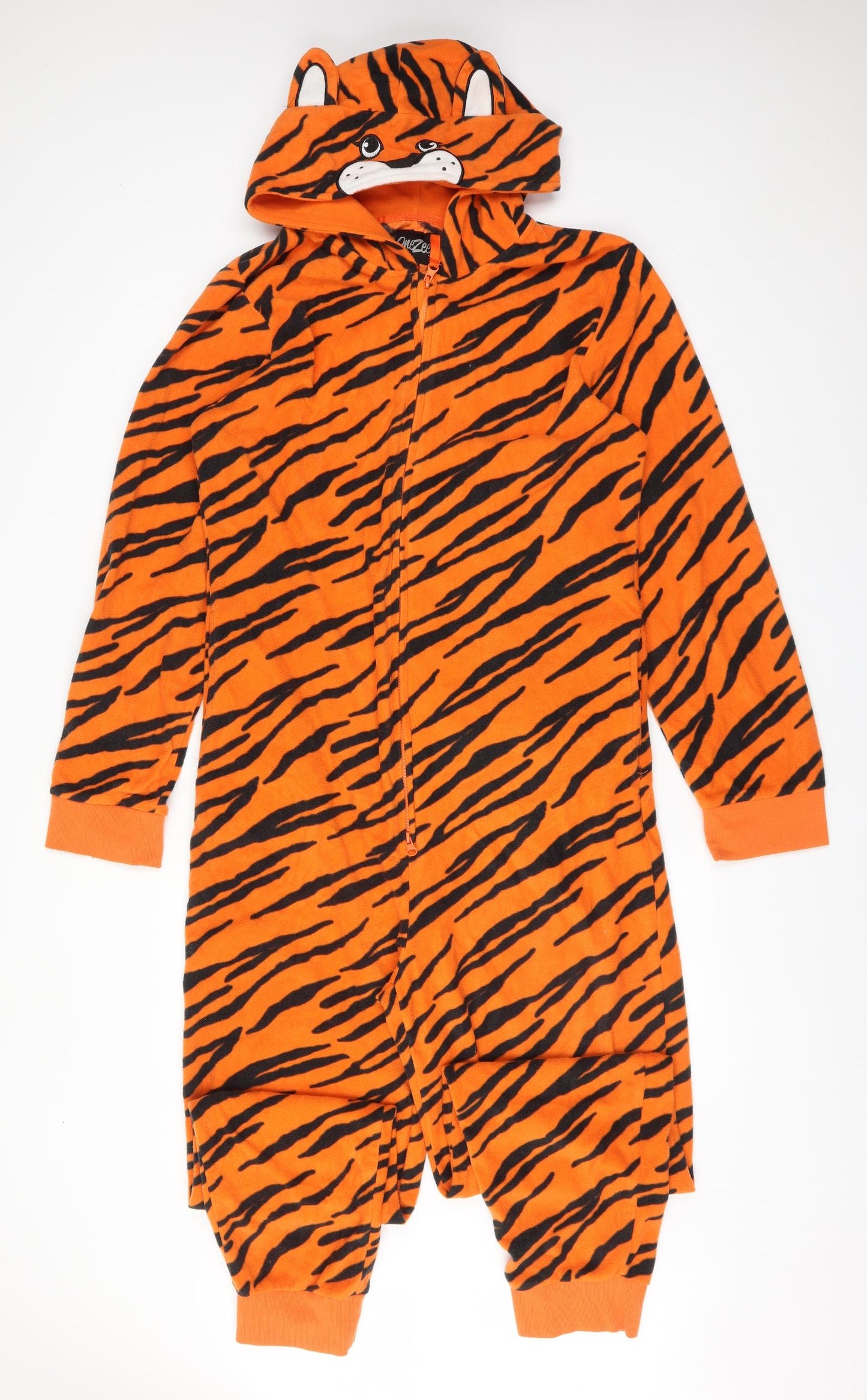 ONEZEE Mens Multicoloured Animal Print Polyester  One Piece Size XL   - TIGER