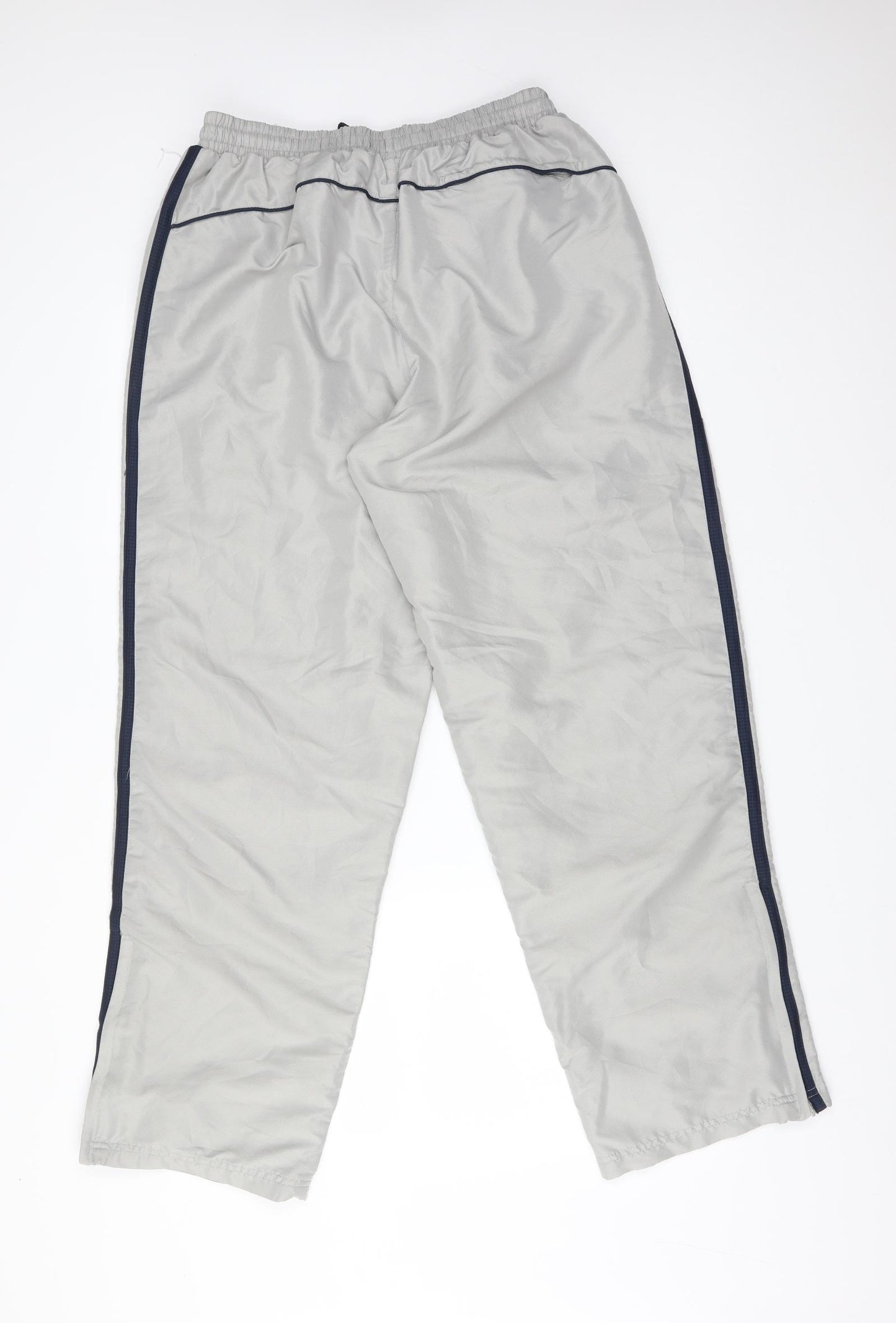Lonsdale Mens Grey Striped Polyester Jogger Trousers Size XL L33 in Regular