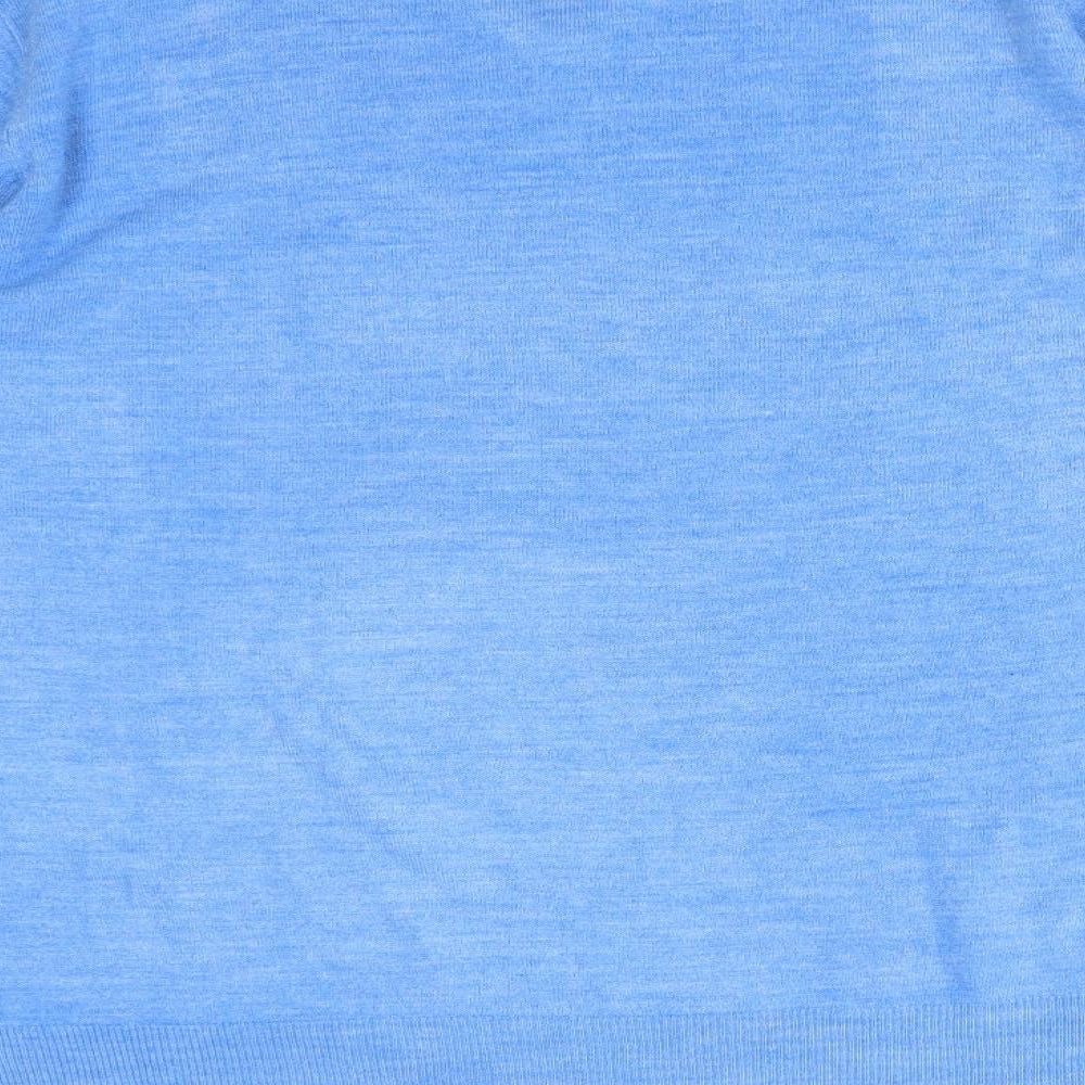 M&S Mens Blue  Acrylic  T-Shirt Size XL V-Neck