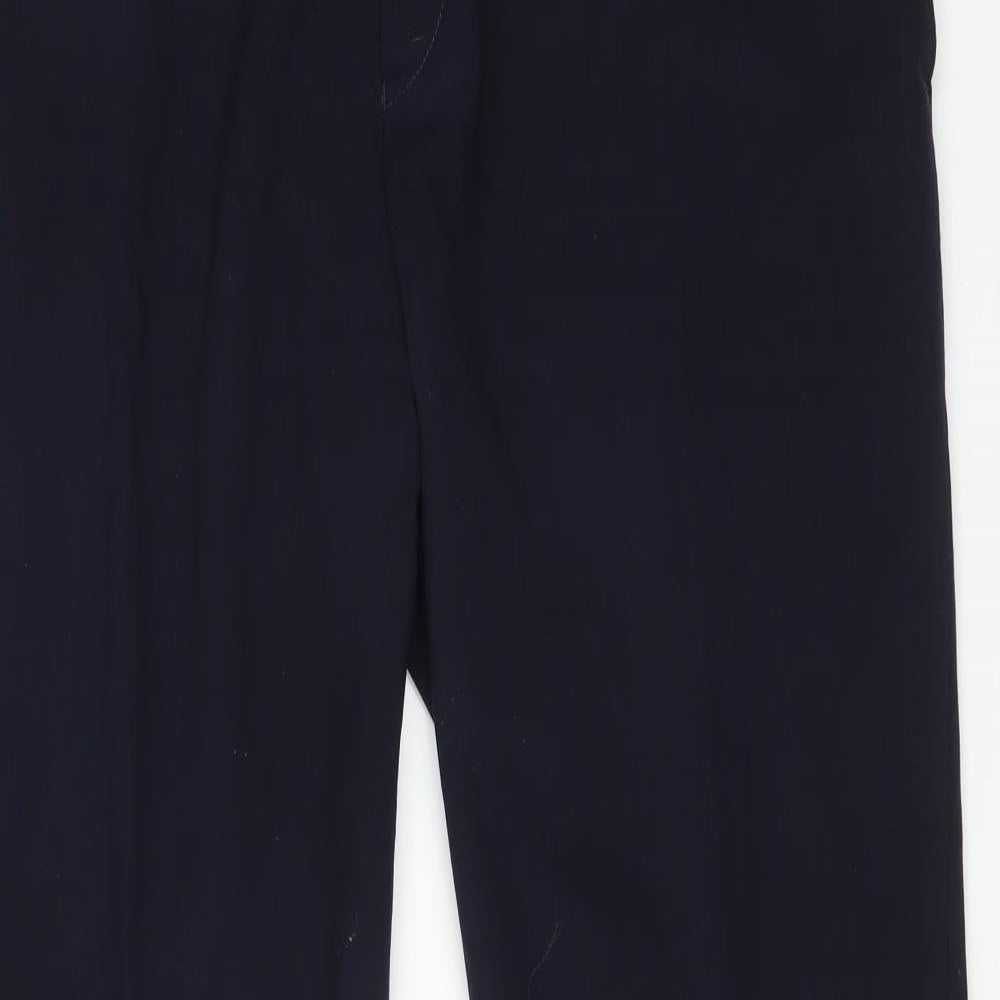 Preworn Mens Blue  Polyester Dress Pants Trousers Size 40 L32 in Regular