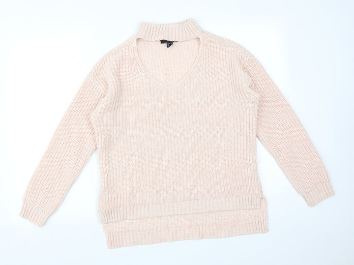 Atmosphere Womens Pink Acrylic Pullover Sweatshirt Size 10