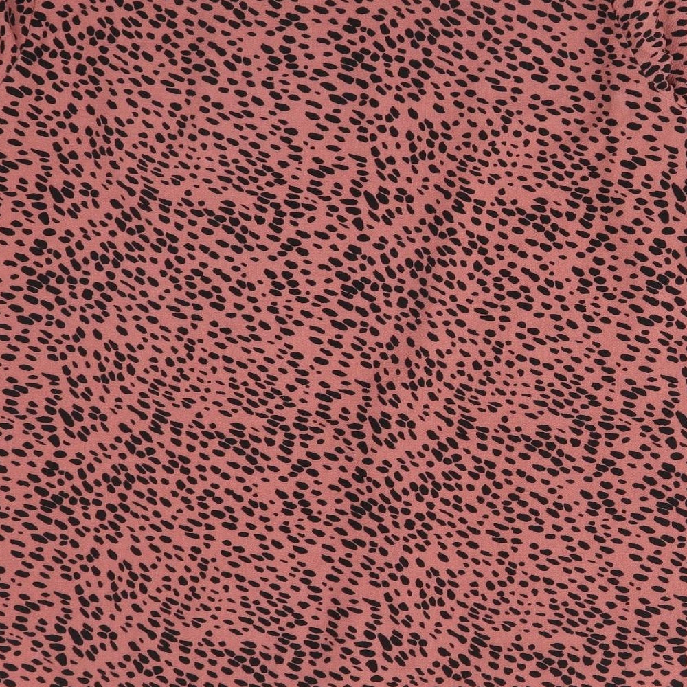 Papaya Womens Multicoloured Animal Print Polyester Basic T-Shirt Size 14 Round Neck