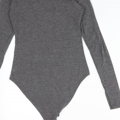 Select Womens Grey  Viscose Bodysuit One-Piece Size 8   - LUXE NEW YORK CITY