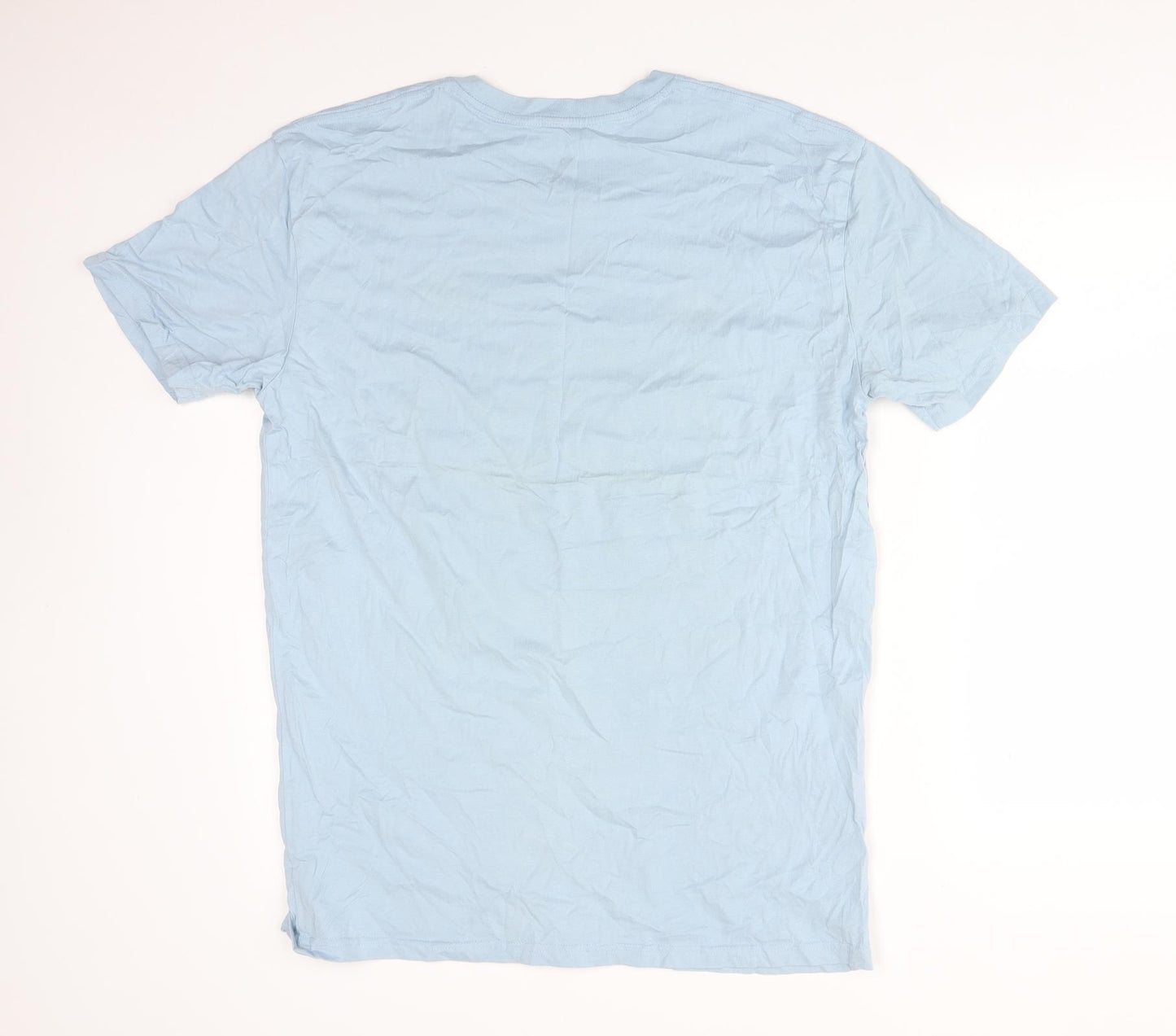 Preworn Mens Blue    T-Shirt Size L Crew Neck  - FAST TIMES
