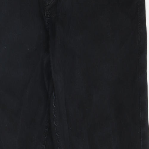 M&S Mens Black  Cotton Straight Jeans Size 32 L29 in Slim