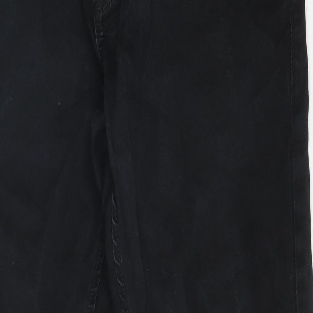 M&S Mens Black  Cotton Straight Jeans Size 32 L29 in Slim