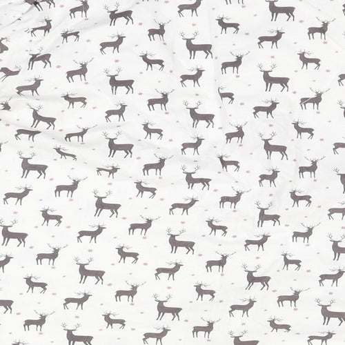 TU Womens White Animal Print Cotton Top Pyjama Top Size 10