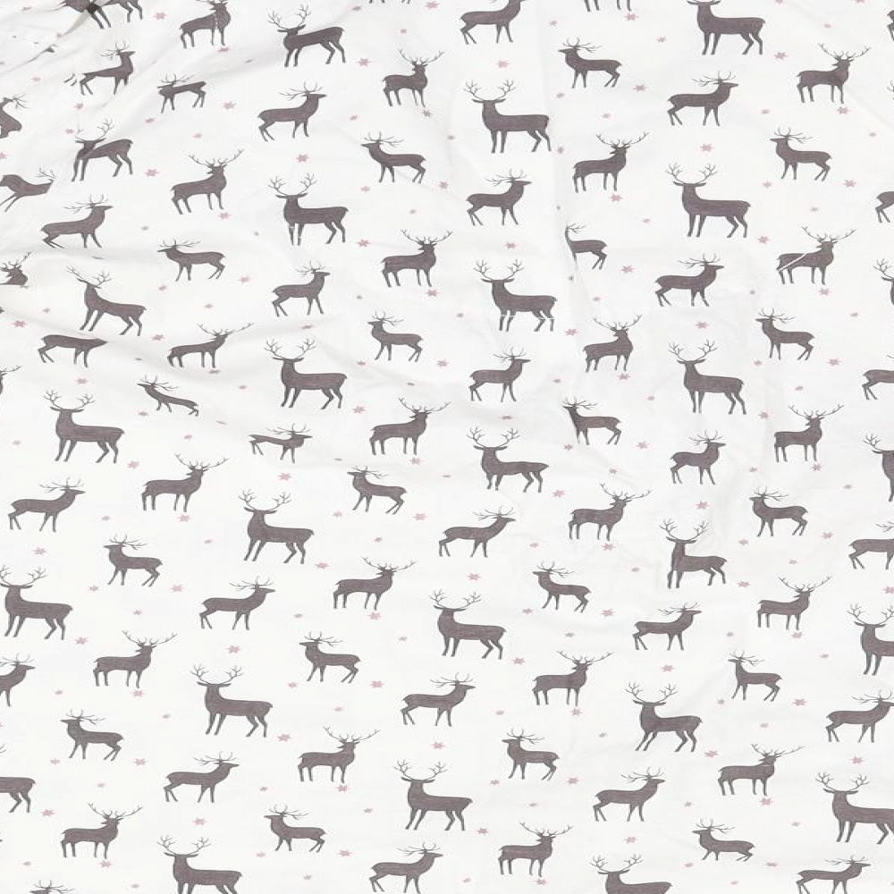 TU Womens White Animal Print Cotton Top Pyjama Top Size 10