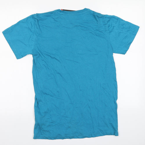 Pierre Cardin Mens Blue  Cotton  T-Shirt Size S Round Neck