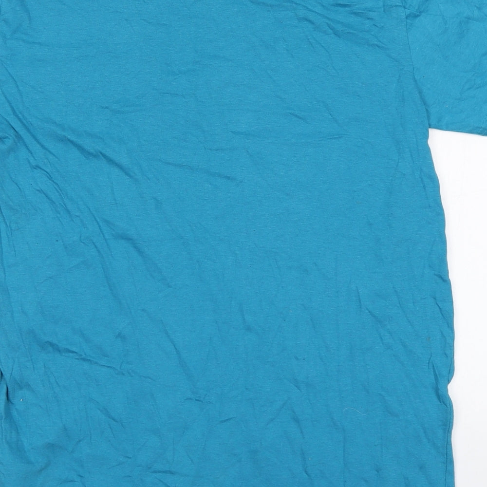 Pierre Cardin Mens Blue  Cotton  T-Shirt Size S Round Neck