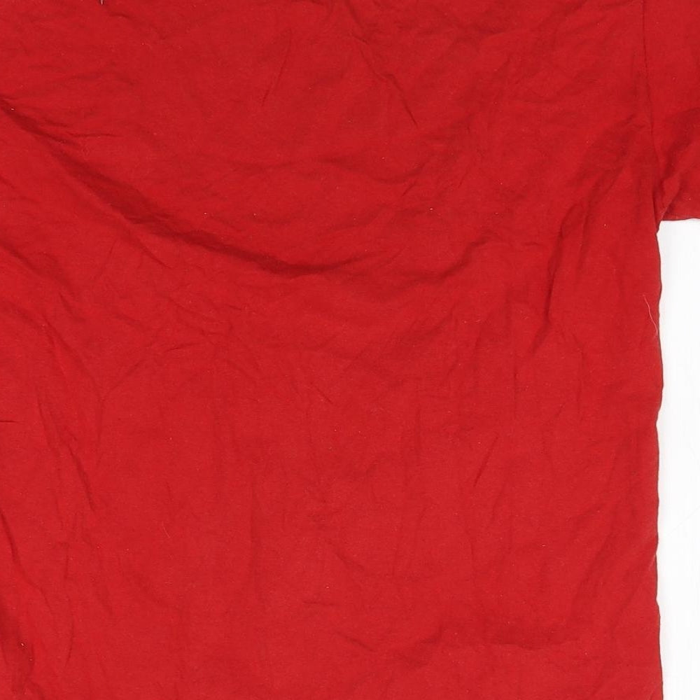 Spiderman Boys Red  Cotton Basic T-Shirt Size 10-11 Years Round Neck